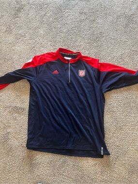Adidas Mens USA Navy & Red Performance 2016 World Cup Hockey XXL